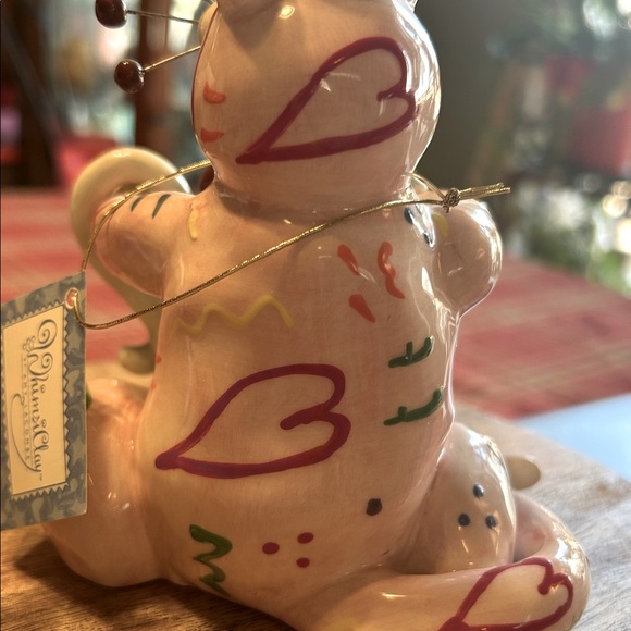 WhimsiClay by Amy Lacombe 2003 Miss Vivian Cat Figurine NWT Valentineβs Day Tea - Picture 15 of 16